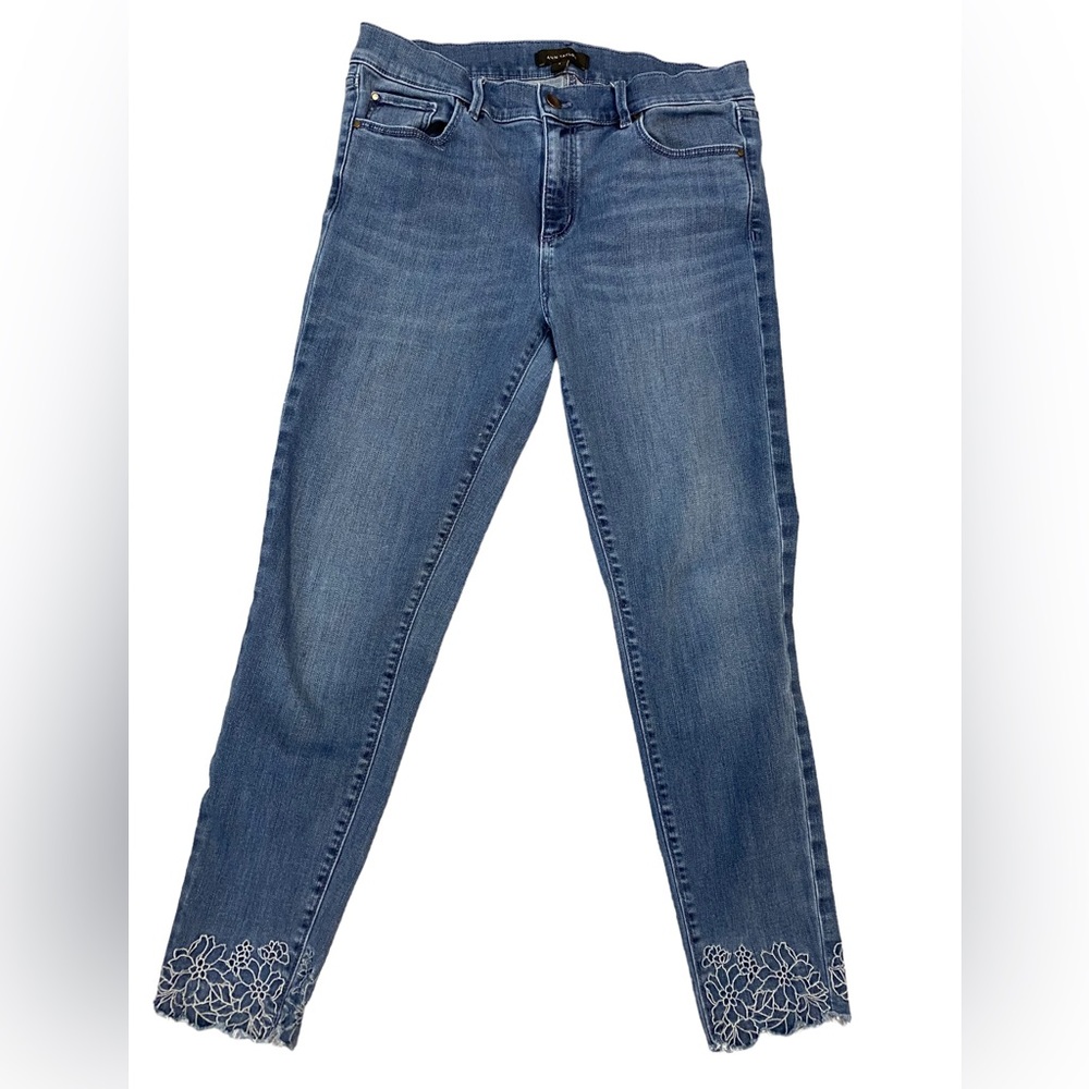 Ann Taylor Jeans Size 8 Floral Ankle Design